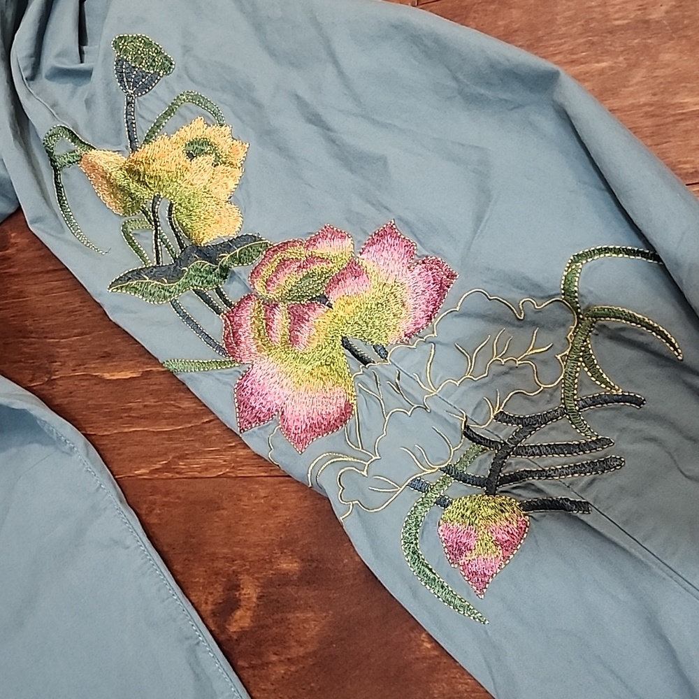 By Deep Los Angeles embroidered cotton pants - Picture 2 of 7
